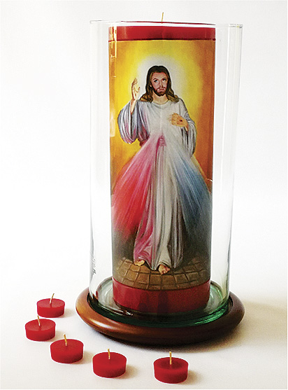 Vela Decorativa pintada al Óleo: Divina Misericordia de Jesús 2 / decorative handmade candle painted in oil: Divine Mercy of Jesus 2 Vela Decorativa pintada al Óleo: Divina Misericordia de Jesús 2 / decorative handmade candle painted in oil: Divine Mercy of Jesus 2