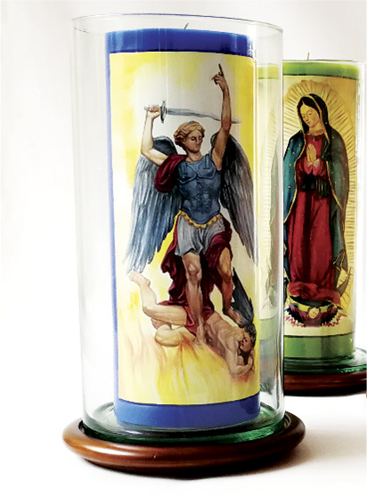 Vela Decorativa pintada al Óleo: San Miguel Arcángel 2 / decorative handmade candle painted in oil: St. Michael the Archangel 2 Vela Decorativa pintada al Óleo: San Miguel Arcángel 2 / decorative handmade candle painted in oil: St. Michael the Archangel 2