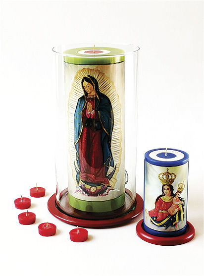 Vela Decorativa pintada al Óleo: Virgen de Guadalupe 2 / decorative handmade candle painted in oil: Virgin of Guadalupe 2 Vela Decorativa pintada al Óleo: Virgen de Guadalupe 2 / decorative handmade candle painted in oil: Virgin of Guadalupe 2