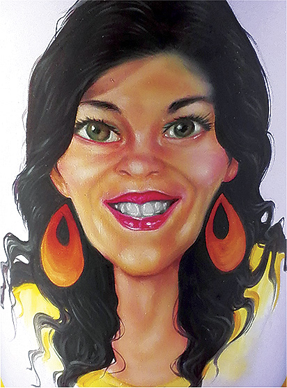 Vela Decorativa pintada al &Oacute;leo: Caricaturas 1 / decorative handmade candle painted in oil: cartoons 1