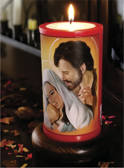 Vela Decorativa pintada al Óleo: Sagrada Familia 1 / decorative handmade candle painted in oil: Holy Family 1 Vela Decorativa pintada al Óleo: Sagrada Familia 1 / decorative handmade candle painted in oil: Holy Family 1