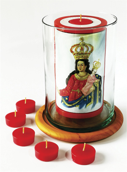 Vela Decorativa pintada al Óleo: Virgen de Las Lajas 1 / decorative handmade candle painted in oil: Virgin of Las Lajas 1 Vela Decorativa pintada al Óleo: Virgen de Las Lajas 1 / decorative handmade candle painted in oil: Virgin of Las Lajas 1