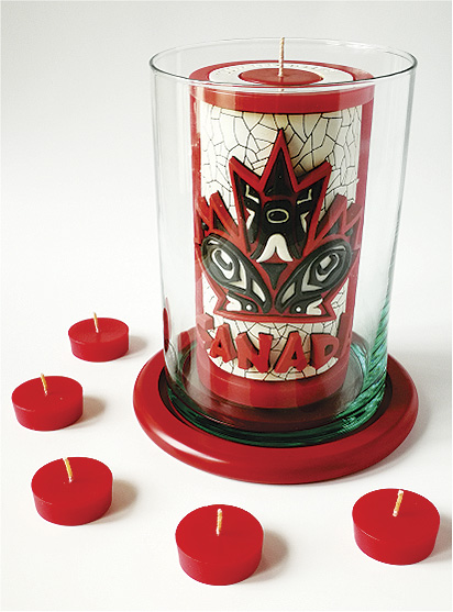 Vela Decorativa Tallada a Mano: Hoja de Arce 1 / decorative hand carved candle: maple leaf 1