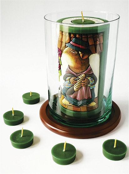 Vela Decorativa Tallada a Mano: Cuy Campesino 1 / decorative hand carved candle: guinea pig 1
