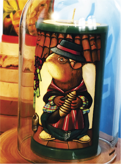 Vela Decorativa Tallada a Mano: Cuy Campesino 1 / decorative hand carved candle: guinea pig 1