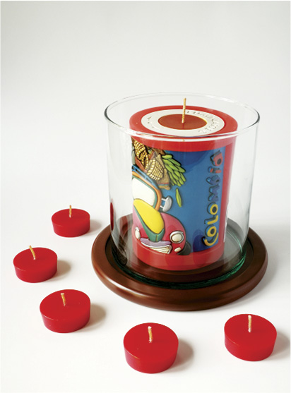 Vela Decorativa en Relieve: Chiva T&iacute;pica 1 / handmade candle: typical colombian truck 1
