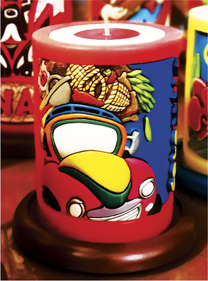 Vela Decorativa en Relieve: Chiva T&iacute;pica 1 / handmade candle: typical colombian truck 1