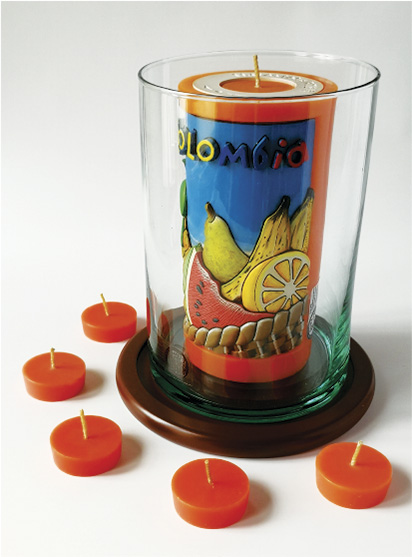 Vela Decorativa en Relieve: Frutas Tropicales 1 / handmade candle: tropical fruits 1 Vela Decorativa en Relieve: Frutas Tropicales 1 / handmade candle: tropical fruits 1