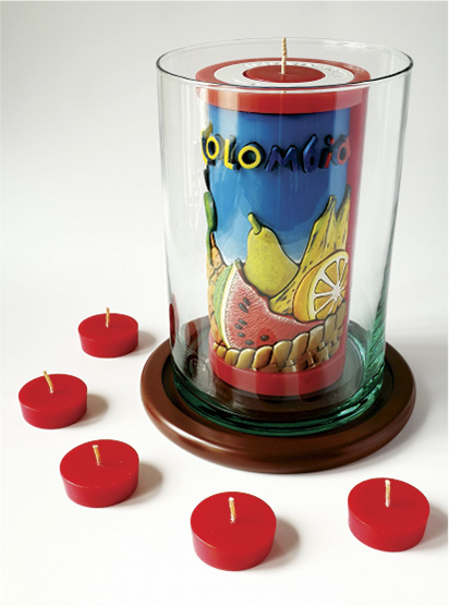 Vela Decorativa en Relieve: Frutas Tropicales 1 / handmade candle: tropical fruits 1 Vela Decorativa en Relieve: Frutas Tropicales 1 / handmade candle: tropical fruits 1