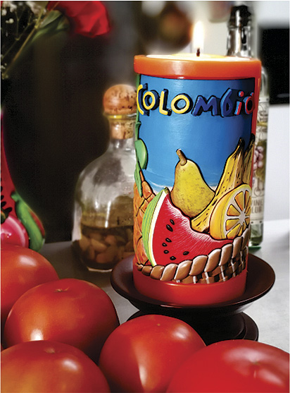 Vela Decorativa en Relieve: Frutas Tropicales 1 / handmade candle: tropical fruits 1 Vela Decorativa en Relieve: Frutas Tropicales 1 / handmade candle: tropical fruits 1