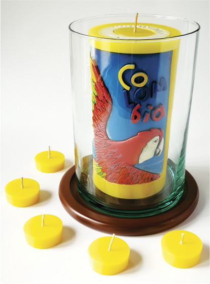 Vela Decorativa en Relieve: Guacamaya Escarlata 1 / handmade candle: scarlet macaw 1