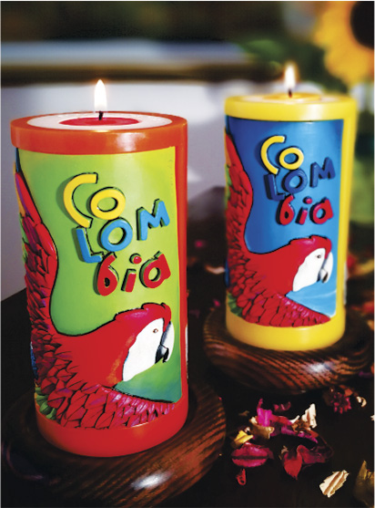 Vela Decorativa en Relieve: Guacamaya Escarlata 1 / handmade candle: scarlet macaw 1