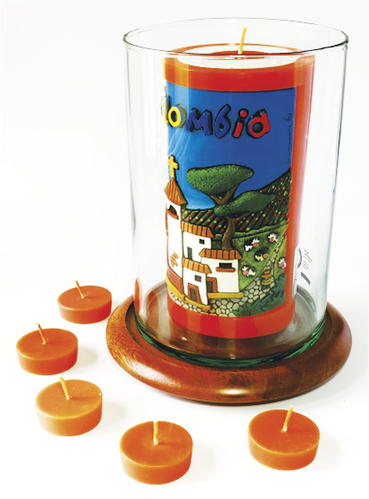 Vela Decorativa en Relieve: Pueblo T&iacute;pico 1 / handmade candle: typical andean village 1