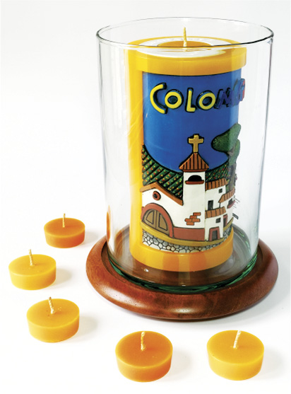 Vela Decorativa en Relieve: Pueblo T&iacute;pico 1 / handmade candle: typical andean village 1