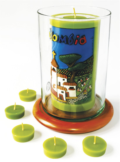 Vela Decorativa en Relieve: Pueblo T&iacute;pico 1 / handmade candle: typical andean village 1