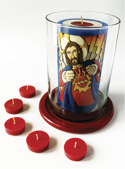 Vela Decorativa en Relieve: Coraz&oacute;n de Jes&uacute;s 1 / handmade candle: Heart of Jesus 1