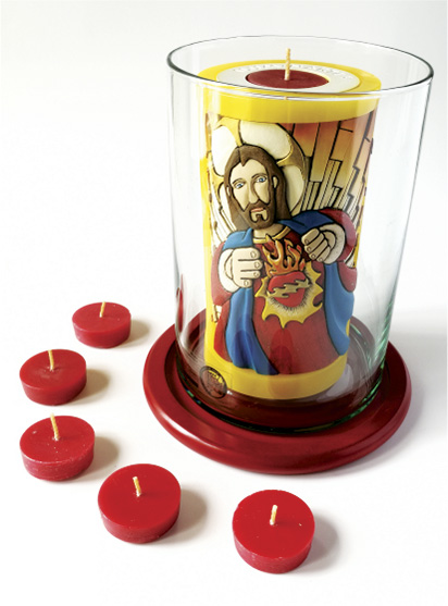Vela Decorativa en Relieve: Coraz&oacute;n de Jes&uacute;s 1 / handmade candle: Heart of Jesus 1