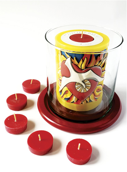 Vela Decorativa en Relieve: Esp&iacute;ritu Santo 1 / handmade candle: The Holy Spirit 1