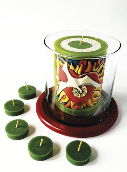 Vela Decorativa en Relieve: Esp&iacute;ritu Santo 1 / handmade candle: The Holy Spirit 1