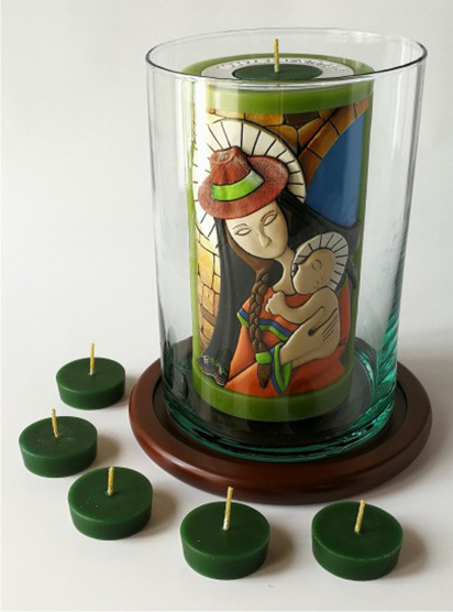 Vela Decorativa en Relieve: Virgen María Campesina 1 / handmade candle: Typical Virgin Mary 1 Vela Decorativa en Relieve: Virgen María Campesina 1 / handmade candle: Typical Virgin Mary 1