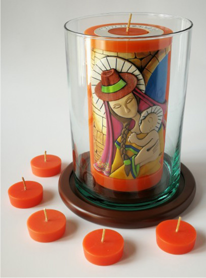 Vela Decorativa en Relieve: Virgen María Campesina 1 / handmade candle: Typical Virgin Mary 1 Vela Decorativa en Relieve: Virgen María Campesina 1 / handmade candle: Typical Virgin Mary 1