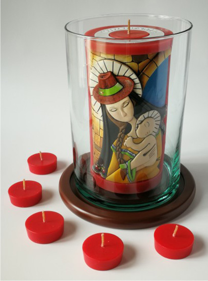 Vela Decorativa en Relieve: Virgen María Campesina 1 / handmade candle: Typical Virgin Mary 1 Vela Decorativa en Relieve: Virgen María Campesina 1 / handmade candle: Typical Virgin Mary 1