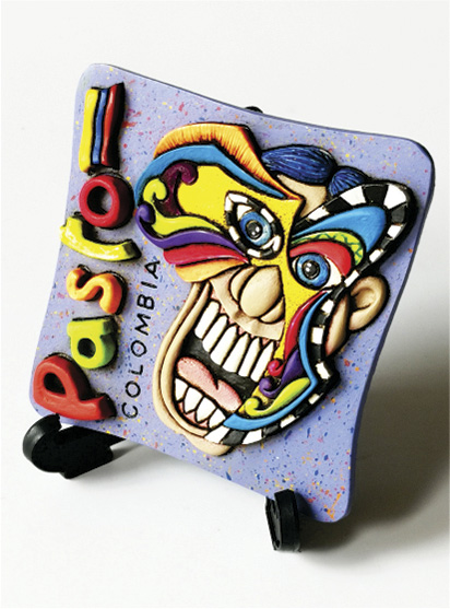 Im&aacute;n Decorativo en Relieve: M&aacute;scara de Carnaval 1 / handcrafted decorative embossed magnet: carnival mask 1