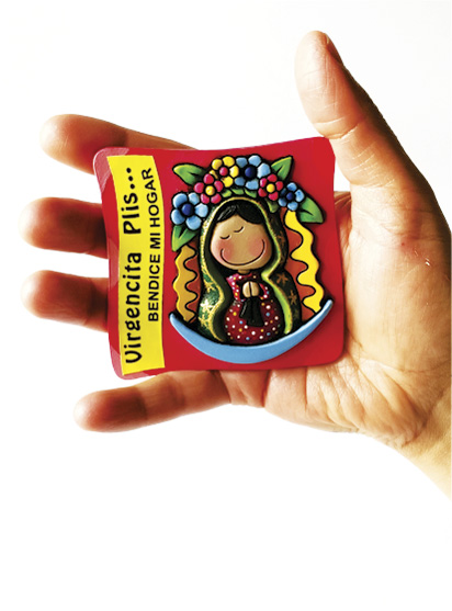 Im&aacute;n Decorativo en Relieve: Virgencita Plis 1 / handcrafted decorative embossed magnet: virgin plis 1