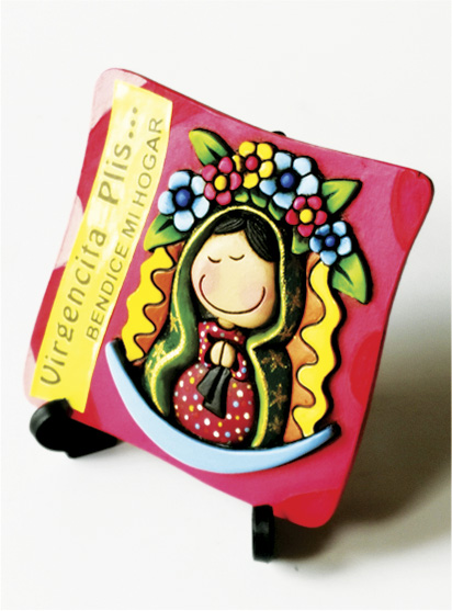 Im&aacute;n Decorativo en Relieve: Virgencita Plis 1 / handcrafted decorative embossed magnet: virgin plis 1