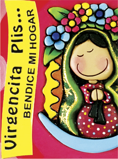 Im&aacute;n Decorativo en Relieve: Virgencita Plis 1 / handcrafted decorative embossed magnet: virgin plis 1