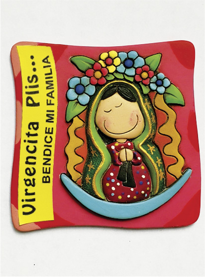 Im&aacute;n Decorativo en Relieve: Virgencita Plis 1 / handcrafted decorative embossed magnet: virgin plis 1
