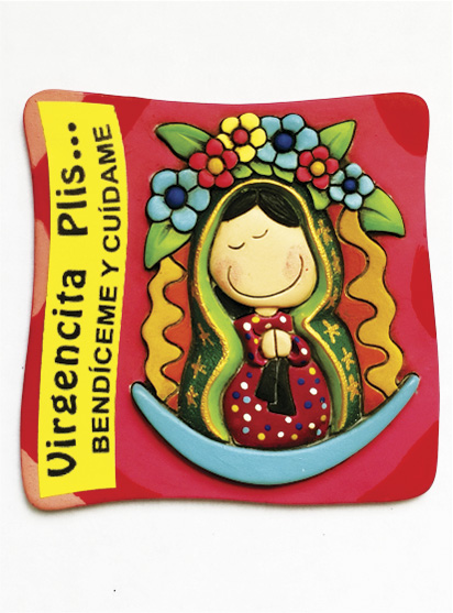 Im&aacute;n Decorativo en Relieve: Virgencita Plis 1 / handcrafted decorative embossed magnet: virgin plis 1
