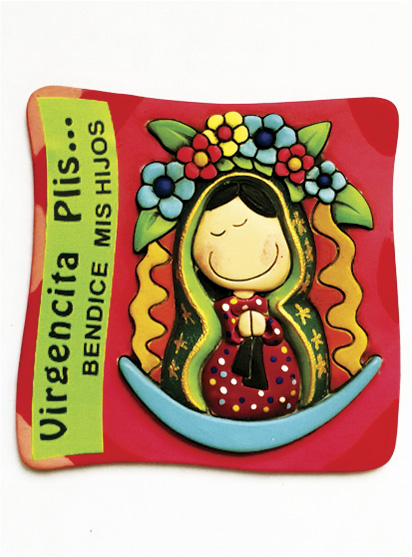 Im&aacute;n Decorativo en Relieve: Virgencita Plis 1 / handcrafted decorative embossed magnet: virgin plis 1