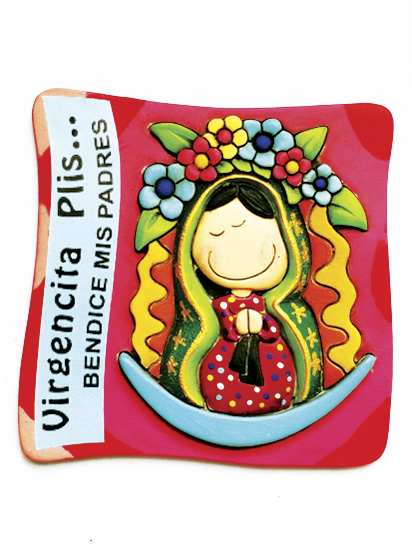 Im&aacute;n Decorativo en Relieve: Virgencita Plis 1 / handcrafted decorative embossed magnet: virgin plis 1