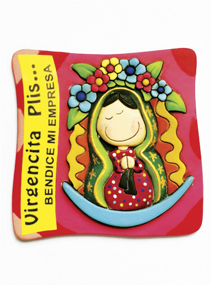Im&aacute;n Decorativo en Relieve: Virgencita Plis 1 / handcrafted decorative embossed magnet: virgin plis 1