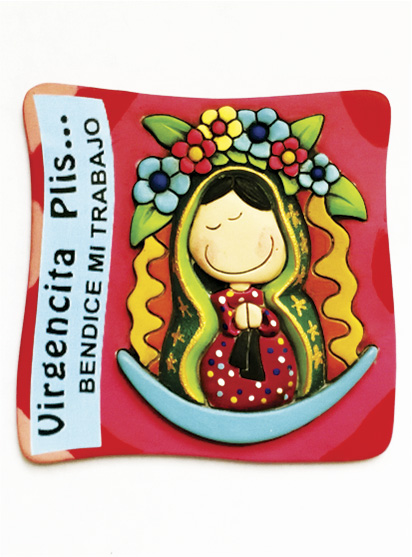 Im&aacute;n Decorativo en Relieve: Virgencita Plis 1 / handcrafted decorative embossed magnet: virgin plis 1