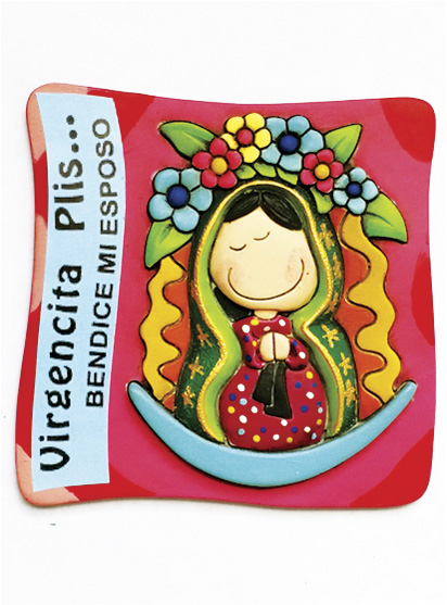 Im&aacute;n Decorativo en Relieve: Virgencita Plis 1 / handcrafted decorative embossed magnet: virgin plis 1