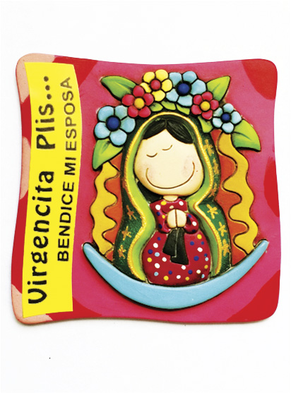 Im&aacute;n Decorativo en Relieve: Virgencita Plis 1 / handcrafted decorative embossed magnet: virgin plis 1